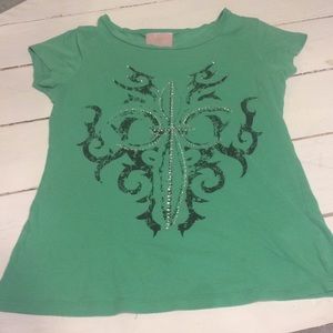 Romeo & Juliet Couture vintage style green tee